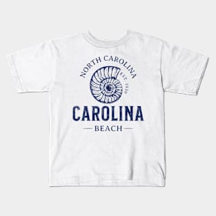 Carolina Beach, NC Summertime Vacationing Seashell Kids T-Shirt